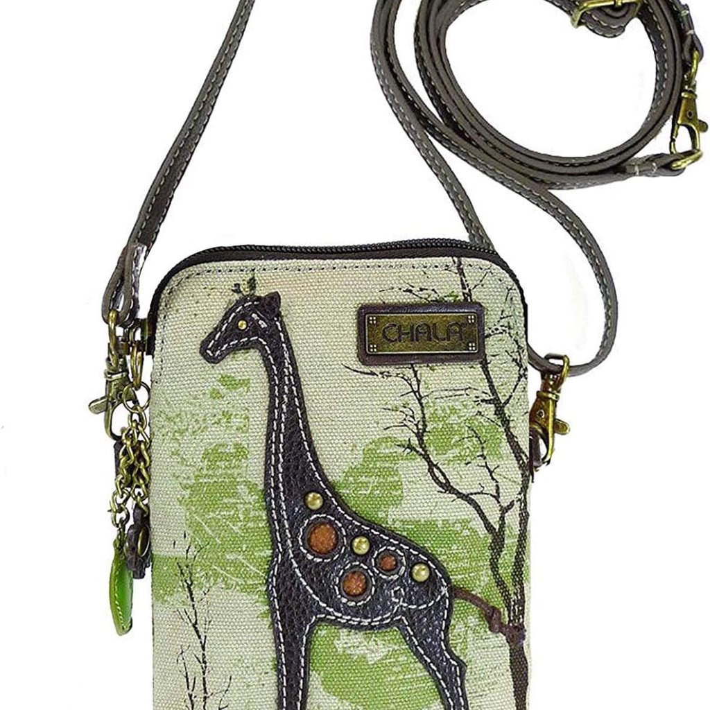 Canvas Crossbody Cell Phone Purse - Women Multicolor Handbag With Adjustable Str
